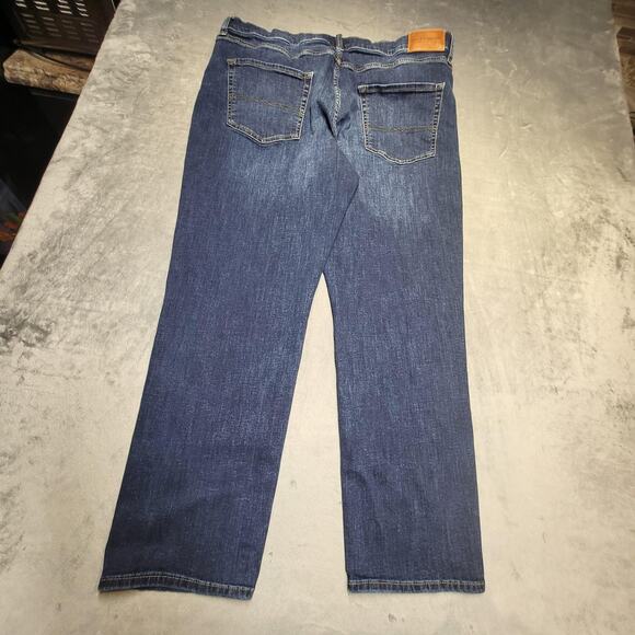 Lucky Brand 410 Athletic Straight Jeans Mens 40x29 Blue Stretch Denim Dark Wash - Picture 9 of 10